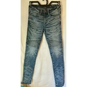 American Eagle Men's Next Level Airflex Skinny Slim Distressed Jeans Size 28x32